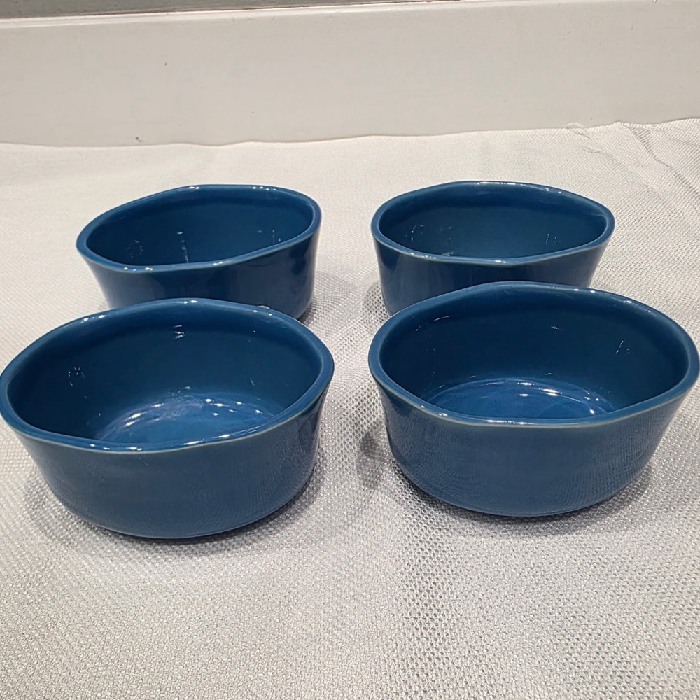 Sur La Table Deep Blue Ceramic Bowl Set